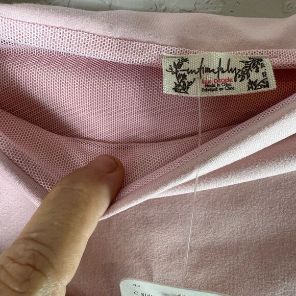 Free People Off to the Races Boatneck Bodysuit in Ballet Slipper Size XS NWT - Picture 5 of 10